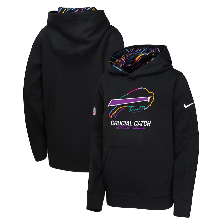 Youth Buffalo Bills 2024 Nike NFL black hoodie->nfl t-shirts->Sports Accessory